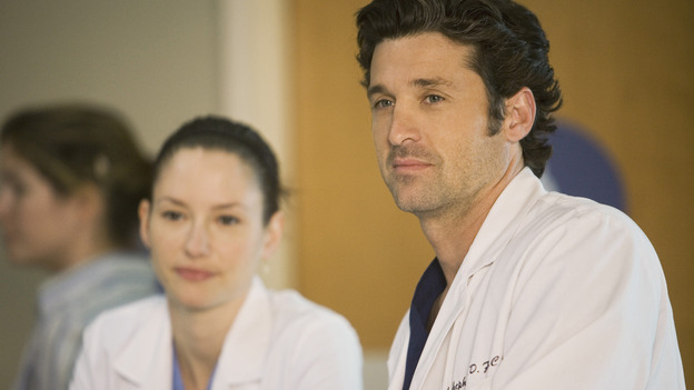 GREY'S ANATOMY - "These Ties That Bind" - Dr. Derek Shepherd and Intern Lexie Grey, on "Grey's Anatomy," THURSDAY, NOVEMBER 13 (9:00-10:01 p.m., ET) on the ABC Television Network. (ABC/RANDY HOLMES) CHYLER LEIGH, PATRICK DEMPSEY