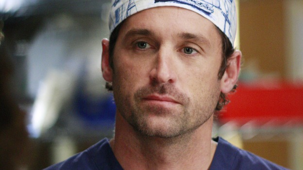 GREY'S ANATOMY - "Dream a Little Dream of Me" - On the two-hour season premiere of "Grey's Anatomy," Meredith and Derek learn that "happily ever after" isn't easy, a military doctor who brings in a trauma patient catches Cristina's eye, and the Chief and his staff reel at the news that Seattle Grace is no longer nationally ranked as a top-tier teaching hospital, on "Grey's Anatomy," THURSDAY, SEPTEMBER 25 (9:00-11:00 p.m., ET) on the ABC Television Network. (ABC/RON TOM)PATRICK DEMPSEY