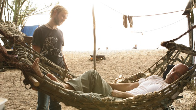 LOST - "Everybody Hates Hugo" - Disturbing memories from Hurley's past cause him to struggle with a task he's assigned inside the hatch. Meanwhile Sawyer, Michael and Jin discover the identities of their captors, and Claire uncovers a shocking piece of information about the fate of the raft, on "Lost," WEDNESDAY, OCTOBER 12 (9:00-10:00 p.m., ET), on the ABC Television Network. (ABC/MARIO PEREZ) DOMINIC MONAGHAN, TERRY O'QUINN