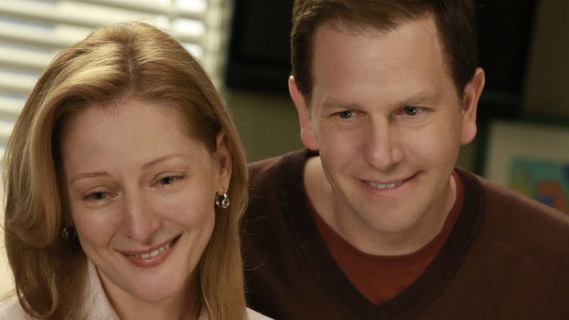 GREY'S ANATOMY - "This Is Why We Fight" - As word of Seattle Grace's financial trouble spreads, Catherine encourages Jackson to move to Boston, and the interns fear they might lose their jobs. Meanwhile, the doctors meet with a potential investor in a last-ditch effort to save the hospital, and Alex impresses Jo while caring for a patient, on "Grey's Anatomy," THURSDAY, FEBRUARY 21 (9:00-10:02 p.m., ET) on the ABC Television Network. (ABC/RON TOM)KARLA DROEGE, BRYAN CHESTERS