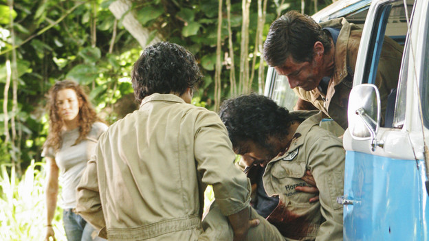 LOST - "LA X" - "Lost" returns for its final season of action-packed mystery and adventure -- that will continue to bring out the very best and the very worst in the people who are lost -- on the season premiere of "Lost," TUESDAY, FEBRUARY 2 (9:00-11:00 p.m., ET) on the ABC Television Network. On the season premiere episode, "LA X" Parts 1 & 2, the aftermath from Juliet's detonation of the hydrogen bomb is revealed. (ABC/MARIO PEREZ) EVANGELINE LILLY, DANIEL DAE KIM, NAVEEN ANDREWS, MATTHEW FOX