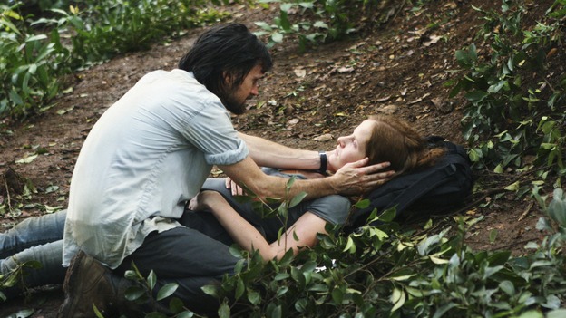 LOST -  "This Place is Death" - The island's increasingly violent shifts through time take their toll on Charlotte, who has startling news to share with Faraday, on "Lost," WEDNESDAY, FEBRUARY 11 (9:00-10:02 p.m., ET) on the ABC Television Network.  (ABC/MARIO PEREZ) JEREMY DAVIES, REBECCA MADER