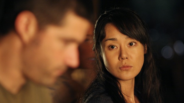 LOST - "One of Us" - Jack's joyous reunion with his fellow survivors is cut short when they realize that accompanying him is one of "The Others," and Claire is stricken by a mysterious, life-threatening illness, on "Lost," WEDNESDAY, APRIL 11 (10:00-11:00 p.m., ET), on the ABC Television Network. (ABC/MARIO PEREZ)MATTHEW FOX, YUNJIN KIM