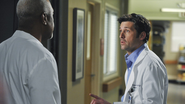 GREY'S ANATOMY - "Perfect Little Accident" - When famous surgeon Dr. Harper Avery is rushed to Seattle Grace-Mercy West, the staff is surprised to discover that one of their own is related to this legend, and his unorthodox request for his surgery causes tensions between Derek and Richard. Meanwhile Callie and Arizona try to help Teddy and Sloan move on from their pasts and find greener pastures, on "Grey's Anatomy," THURSDAY, MARCH 4 (9:00-10:01 p.m., ET) on the ABC Television Network. (ABC/ERIC MCCANDLESS)JAMES PICKENS JR., PATRICK DEMPSEY