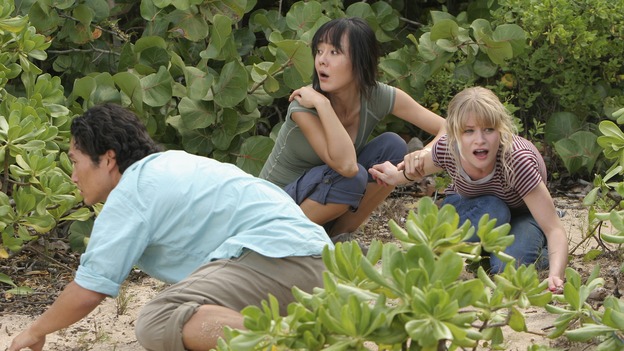 LOST - "Par Avion" - Claire becomes suspicious of Charlie when he exhibits peculiar behavior after she comes up with an idea that could get everybody rescued. Meanwhile, tensions mount between Sayid and Locke as they continue their trek to rescue Jack, on "Lost," WEDNESDAY, MARCH 14 (10:00-11:00 p.m., ET), on the ABC Television Network. (ABC/MARIO PEREZ)DANIEL DAE KIM, YUNJIN KIM, EMILIE DE RAVIN