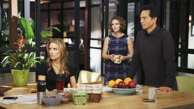 PRIVATE PRACTICE - "Who We Are" -  In the first hour or a special two-hour edition of ABC's "Private Practice," THURSDAY, NOVEMBER 17 (9:00-11:00 p.m., ET) -- entitled "Who We Are" -- the Seaside Wellness group stages an intervention for a defensive and volatile Amelia, who has resurfaced after disappearing on a 12-day drug binge with her boyfriend, Ryan. During the intervention, Amelia mercilessly attacks her friends one-by-one, and Addison, in particular, has trouble seeing her sister-in-law in her present condition. (ABC/MATT KENNEDY)KADEE STRICKLAND, AMY BRENNEMAN, BENJAMIN BRATT