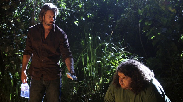 LOST -- "Live Together, Die Alone" - After discovering something odd just offshore, Jack and Sayid come up with a plan to confront "The Others" and hopefully get Walt back. Meanwhile, Eko and Locke come to blows as Locke makes a potentially cataclysmic decision regarding the "button" and the hatch, on the season finale of "Lost," WEDNESDAY, MAY 24 (9:00-11:00 p.m., ET), on the ABC Television Network. (ABC/MARIO PEREZ)JOSH HOLLOWAY, JORGE GARCIA