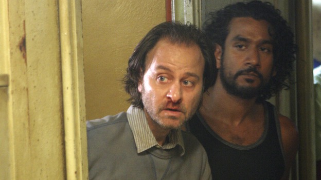 LOST - "The Constant" - Sayid and Desmond hit a bit of turbulence on the way to the freighter, which causes Desmond to experience some unexpected side effects, on "Lost," THURSDAY, FEBRUARY 28 (9:00-10:02 p.m., ET) on the ABC Television Network. (ABC/MARIO PEREZ) FISHER STEVENS, NAVEEN ANDREWS