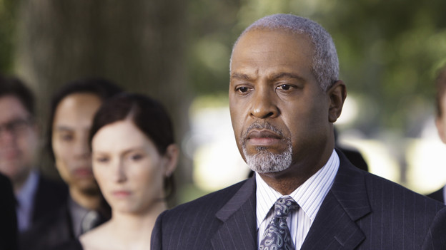 GREY'S ANATOMY - "Good Mourning" - "Grey's Anatomy" returns for its sixth season with a two-hour event on THURSDAY, SEPTEMBER 24 (9:00-11:00 p.m., ET) on the ABC Television Network. In the first hour, entitled "Good Mourning" (9:00-10:00 p.m.), the hospital staff is left to deal with the aftermath of George's passing. Hitting the staff hard, they all find unique ways to get through the various stages of grief. George's mom returns, faced with the difficult task of deciding what to do with his organs. In the second episode, entitled "Goodbye" (10:00-11:00 p.m.), time has passed... Everyone is struggling after losing one of their own and are turning to any distraction they can find. Meredith and Derek seem to be consummating their marriage anywhere and everywhere, while Cristina and Owen have been instructed to abstain from sex by Dr. Wyatt. (ABC/MICHAEL DESMOND)CHYLER LEIGH (BACKGROUND), JAMES PICKENS JR.