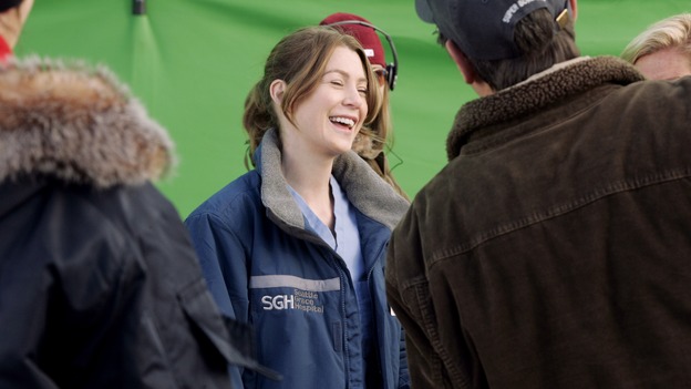 GREY'S ANATOMY - "Walk on Water" - Ellen Pompeo shoots "Grey's Anatomy" on location at the Santa Anita Park in Arcadia, California. (ABC/VIVIAN ZINK)