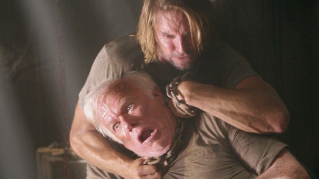 LOST - "The Brig" - A newly focused Locke breaks away from "The Others" in an attempt to persuade Sawyer to help rid them of a great nemesis that has caused nothing but pain in both of their lives. Meanwhile, a new island inhabitant discloses some shocking information about Oceanic Flight 815, on "Lost," WEDNESDAY, MAY 2 (10:00-11:00 p.m., ET), on the ABC Television Network. (ABC/MARIO PEREZ)KEVIN TIGHE, JOSH HOLLOWAY