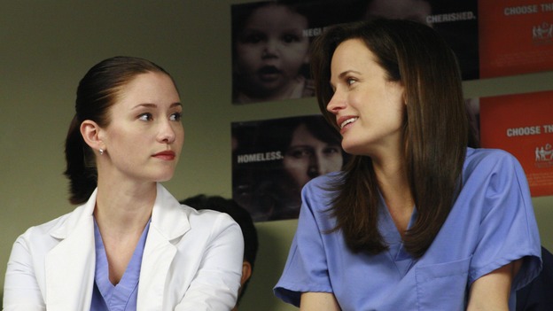 GREY'S ANATOMY - "Crash Into Me -- Part One" - An ambulance crash endangers the lives of the paramedics involved, as Meredith and the Chief work on-site to save them, Bailey treats a patient who refuses her help, and Ava returns for Alex and meets his other girlfriend in the process, on "Grey's Anatomy," THURSDAY, NOVEMBER 22 (9:00-10:02 p.m., ET) on the ABC Television Network. (ABC/RON TOM)CHYLER LEIGH, ELIZABETH REASER