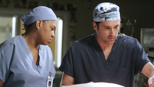 GREY'S ANATOMY - "Don't Stand So Close to Me" - Recent events strain Burke and Cristina's relationship, Meredith's half-sister, Molly, is admitted to the hospital, and Mark and Derek must work together when two close-knit brothers seek medical help, on "Grey's Anatomy," THURSDAY, NOVEMBER 30 (9:00-10:01 p.m., ET) on the ABC Television Network. (ABC/VIVIAN ZINK)CHANDRA WILSON, PATRICK DEMPSEY