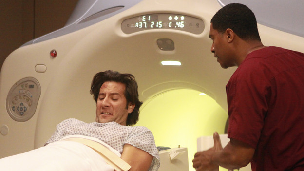 LOST - "Happily Ever After" - Desmond wakes up to discover he's back on the island, on "Lost," TUESDAY, APRIL 6 (9:00-10:02 p.m., ET) on the ABC Television Network. (ABC/MARIO PEREZ) HENRY IAN CUSICK, BEN CAIN