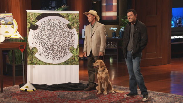 SHARK TANK 410A screen grab of Shark Tank ep 410 featuring guest Seth Macfarlane