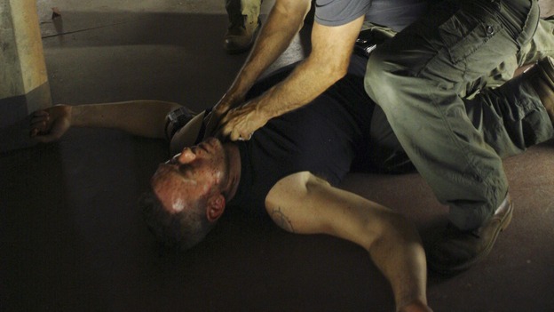 LOST - "Cabin Fever" - Locke is enlightened as to the whereabouts of Jacob's cabin, and life aboard the freighter becomes perilous, on "Lost," THURSDAY, MAY 8 (10:02-11:00 p.m., ET) on the ABC Television Network. (ABC/MARIO PEREZ)KEVIN DURAND, TERRY O'QUINN, MICHAEL EMERSON