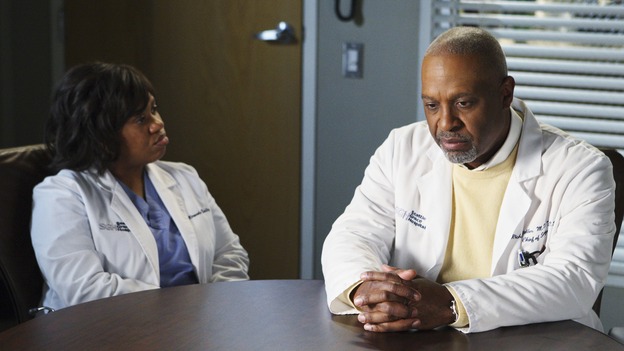 GREY'S ANATOMY - "I Will Follow You into the Dark" - Bailey and the Chief argue about her future, on "Grey's Anatomy," THURSDAY, MARCH 12 (9:00-10:02 p.m., ET) on the ABC Television Network. (ABC/CRAIG SJODIN) CHANDRA WILSON, JAMES PICKENS JR.
