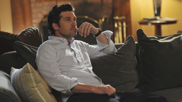 GREY'S ANATOMY- "Here Comes the Flood" - Derek makes himself at home when he moves in with Meredith, on "Grey's Anatomy," THURSDAY, OCTOBER 9 (9:00-10:01 p.m., ET) on the ABC Television Network. (ABC/ERIC McCANDLESS) PATRICK DEMPSEY