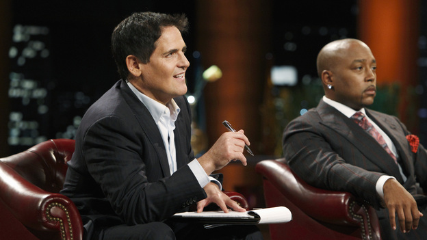SHARK TANK - "Episode 202" - Season Two of "Shark Tank" promises to make TV history with the Sharks offering over $10 million in investment deals to bankroll a creative array of innovative entrepreneurs. This season, high tech billionaire entrepreneur Mark Cuban and successful comedian and self-made businessman Jeff Foxworthy jump into the Tank to appear separately in the show's nine episodes. The Season Premiere, "Episode 202," airs FRIDAY, MARCH 25 (8:00-9:00 p.m., ET) on ABC. (ABC/CRAIG SJODIN)MARK CUBAN, DAYMOND JOHN