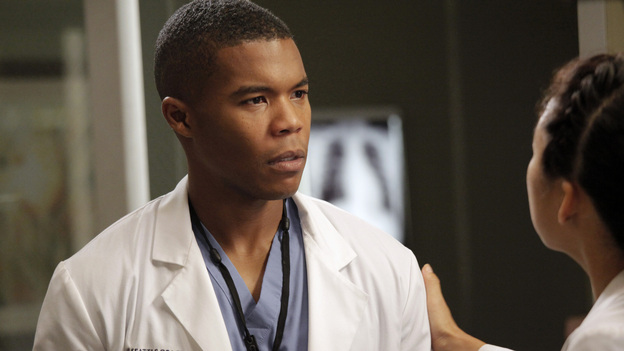 GREY'S ANATOMY - "I Was Made for Lovin' You" - Cristina and Owen continue to figure out their relationship amidst the pending lawsuit; and Bailey argues with Ben over plans for their upcoming nuptials. Meanwhile, Callie recruits Jackson to help find a solution to Derek's hand, but he is preoccupied by a shocking situation with April, on "Grey's Anatomy," THURSDAY, NOVEMBER 29 (9:00-10:02 p.m., ET) on the ABC Television Network. (ABC/RICHARD CARTWRIGHT)GAIUS CHARLES
