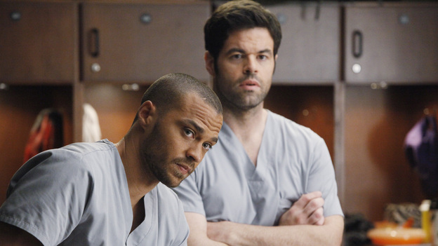 GREY'S ANATOMY - "If/Then" - As Meredith puts Zola to bed and falls asleep, she begins to wonder -- what if her mother had never had Alzheimer's and she'd had loving, supportive parents? The reverberations of a happy Meredith Grey change the world of Seattle Grace as we know it. What if she had never met Derek in that bar and he had never separated from Addison? What if Callie and Owen had become a couple long before she met Arizona? And what if Bailey never evolved from the meek intern she once was? "Grey's Anatomy" airs THURSDAY, FEBRUARY 2 (9:00-10:02 p.m., ET) on the ABC Television Network. (ABC/VIVIAN ZINK)JESSE WILLIAMS, ROBERT BAKER