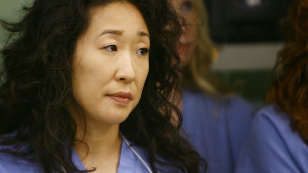 GREY'S ANATOMY - "Dream a Little Dream of Me" - On the two-hour season premiere of "Grey's Anatomy," Meredith and Derek learn that "happily ever after" isn't easy, a military doctor who brings in a trauma patient catches Cristina's eye, and the Chief and his staff reel at the news that Seattle Grace is no longer nationally ranked as a top-tier teaching hospital, on "Grey's Anatomy," THURSDAY, SEPTEMBER 25 (9:00-11:00 p.m., ET) on the ABC Television Network. (ABC/SCOTT GARFIELD)SANDRA OH
