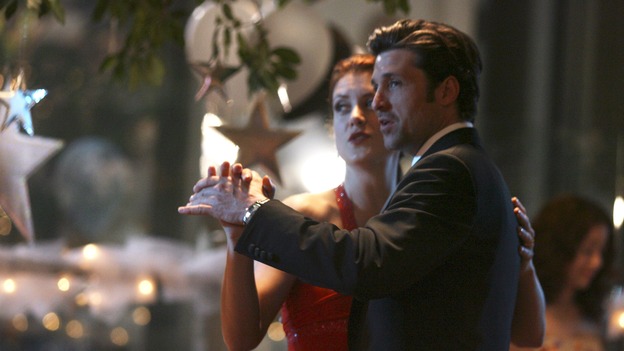 GREY'S ANATOMY - In the first hour of part two of the season finale of ABC's "Grey's Anatomy" -- "Deterioration of the Fight or Flight Response" -- Izzie and George attend to Denny as the pressure increases to find him a new heart, Cristina suddenly finds herself in charge of an ER, and Derek grapples with the realization that the life of a friend is in his hands. In the second hour, "Losing My Religion," Richard goes into interrogation mode about a patient's condition, Callie confronts George about his feelings for her, and Meredith and Derek meet about Doc. Part two of the season finale of "Grey's Anatomy" airs MONDAY, MAY 15 (9:00-11:00 p.m., ET) on the ABC Television Network. (ABC/SCOTT GARFIELD)KATE WALSH, PATRICK DEMPSEY