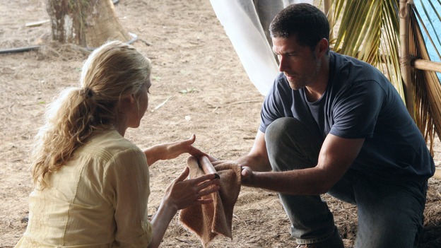 LOST -  "Greatest Hits" - While Jack devises a plan to do away with "The Others" once and for all, Sayid uncovers a flaw in "The Others'" system that could lead to everyone's rescue. But it requires Charlie to take on a dangerous task that may make Desmond's premonition come true, on "Lost," WEDNESDAY, MAY 16 (10:00-11:00 p.m., ET), on the ABC Television Network. (ABC/MARIO PEREZ)ELIZABETH MITCHELL, MATTHEW FOX