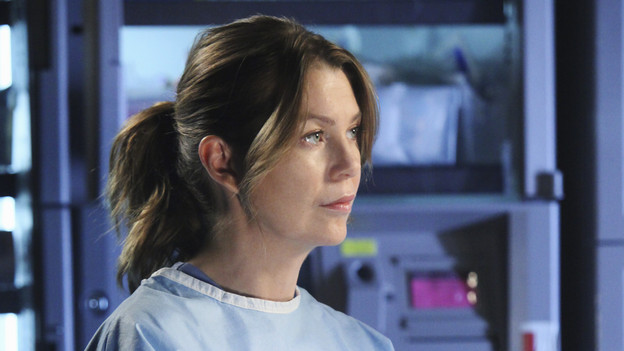 GREY'S ANATOMY - "Holidaze" -- As Thanksgiving, Christmas and New Year's pass, Miranda is visited by her father, William, who disapproves of her choices in life; meanwhile, Mark and Lexie must cope with the shocking arrival of a woman from his past, and Thatcher Grey questions the Chief's recent behavior as Meredith comes to his defense, on "Grey's Anatomy," THURSDAY, NOVEMBER 19 (9:00-10:01 p.m., ET) on the ABC Television Network. (ABC/DANNY FELD)ELLEN POMPEO