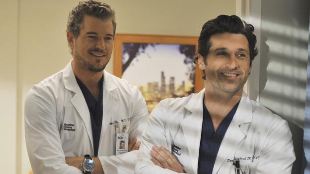 GREY'S ANATOMY - "Life During Wartime" - Mark and Derek hang out at Seattle Grace, on "Grey's Anatomy," THURSDAY, OCTOBER 30 (9:00-10:01 p.m., ET) on the ABC Television Network. (ABC/ERIC MCCANDLESS) ERIC DANE, PATRICK DEMPSEY