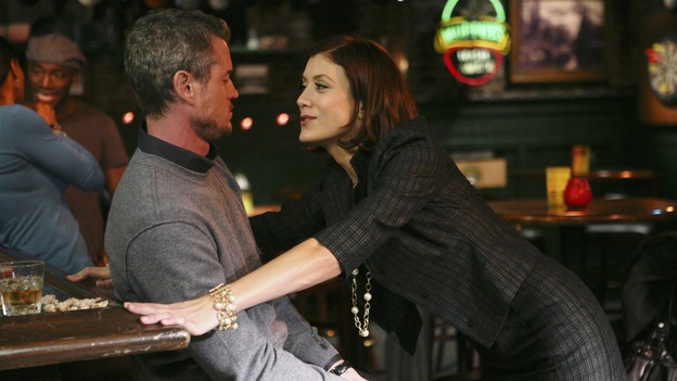 PRIVATE PRACTICE - "Ex-Life" - As Archer recoups from surgery, Derek has Addison work with his pregnant neuro patient; after Sam suffers a sudden asthma attack, Bailey and Naomi work together to find the root cause of Sam's sudden attack; and at Oceanside Wellness, Cooper, Violet and Pete work together to treat a mother suffering from postpartum depression, on "Private Practice," THURSDAY, FEBRUARY 12 (10:02-11:00 p.m., ET) on the ABC Television Network. (ABC/ERIC MCCANDLESS)ERIC DANE, KATE WALSH