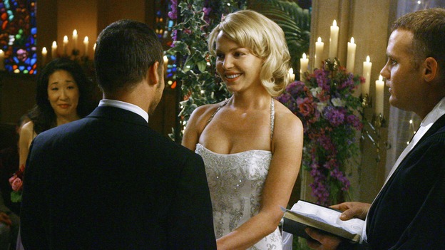 GREY'S ANATOMY - "What a Difference a Day Makes" - Dr. Izzie Stevens and Dr. Alex Karev get married in a surprising twist, on "Grey's Anatomy," THURSDAY, MAY 7 (9:00-10:02 p.m., ET) on the ABC Television Network. SANDRA OH, JUSTIN CHAMBERS, KATHERINE HEIGL, MICKEY MAXWELL