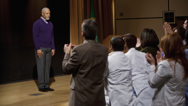 GREY'S ANATOMY - "The Time Warp" - In his new role as Chief, Derek restores the hospital lecture series, and Richard, Bailey and Callie present to the group pivotal surgical cases from their pasts - Bailey reflects on her first days as a shy resident, Callie looks back on a polio case, and Richard recalls a case in which he and Ellis worked on a patient diagnosed with GRID, a virus later called AIDS -- on "Grey's Anatomy," THURSDAY, FEBRUARY 18 (9:00-10:01 p.m., ET) on the ABC Television Network. (ABC/RANDY HOLMES)JAMES PICKENS JR.