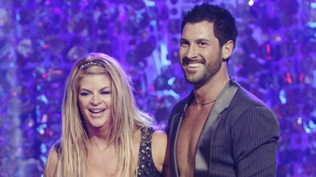 DANCING WITH THE STARS - "Episode 1201" - A star-studded cast filled with celebrities across a variety of genres are set to compete each week on the dance floor. Performing either the Foxtrot or the Cha Cha Cha, all 11 couples danced for the first time on live national television in the spectacular two-hour season premiere of "Dancing with the Stars," MONDAY, MARCH 21 (8:00-10:02 p.m., ET) on the ABC Television Network. (ABC/ADAM LARKEY)KIRSTIE ALLEY, MAKSIM CHMERKOVSKIY