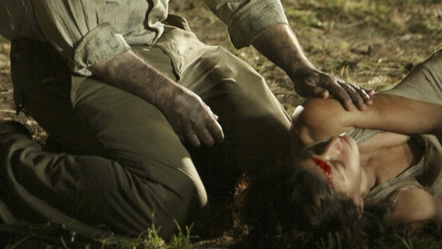 LOST - "The Shape of Things to Come" - Locke's camp comes under attack, and Jack tries to discover the identity of a body that has washed ashore, on "Lost," THURSDAY, APRIL 24 (10:01-11:00 p.m., ET) on the ABC Television Network. (ABC/MARIO PEREZ)MICHAEL EMERSON, TANIA RAYMONDE