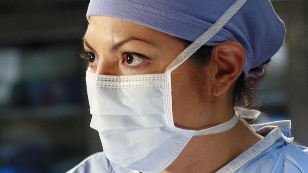 GREY'S ANATOMY - "Scars and Souvenirs" - The race for chief heats up after a new competitor enters the fray, tensions escalate between Izzie and George, and Callie must reveal a big secret. Meanwhile, Derek treats a patient near and dear to him, while Alex continues his work with Jane Doe, on "Grey's Anatomy," THURSDAY, MARCH 15 (9:00-10:01 p.m., ET) on the ABC Television Network. (ABC/RON TOM)SARA RAMIREZ