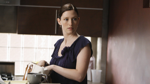 GREY'S ANATOMY - "Goodbye" - "Grey's Anatomy" returns for its sixth season with a two-hour event on THURSDAY, SEPTEMBER 24 (9:00-11:00 p.m., ET) on the ABC Television Network. In the first hour, entitled "Good Mourning" (9:00-10:00 p.m.), the hospital staff is left to deal with the aftermath of George's passing. Hitting the staff hard, they all find unique ways to get through the various stages of grief. George's mom returns, faced with the difficult task of deciding what to do with his organs. In the second episode, entitled "Goodbye" (10:00-11:00 p.m.), time has passed... Everyone is struggling after losing one of their own and are turning to any distraction they can find. Meredith and Derek seem to be consummating their marriage anywhere and everywhere, while Cristina and Owen have been instructed to abstain from sex by Dr. Wyatt. (ABC/MICHAEL DESMOND)CHYLER LEIGH