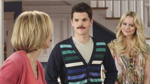 DESPERATE HOUSEWIVES - "My Two Young Men" - John Barrowman makes his way to Wisteria Lane on ABC's "Desperate Housewives," SUNDAY, MARCH 21 (9:00-10:01 p.m., ET). Angie's ex-boyfriend, Patrick (Barrowman), emerges after her trip to New York. Meanwhile it's game on between Gaby and Susan, as they go to shameless lengths to top each other's kids; Lynette believes there's more to Preston's fiance than she's letting on; Bree invites Sam over for a family dinner; and Katherine comes out of the closet. (ABC/RON TOM)FELICITY HUFFMAN, MAX CARVER, HELENA MATTSSON