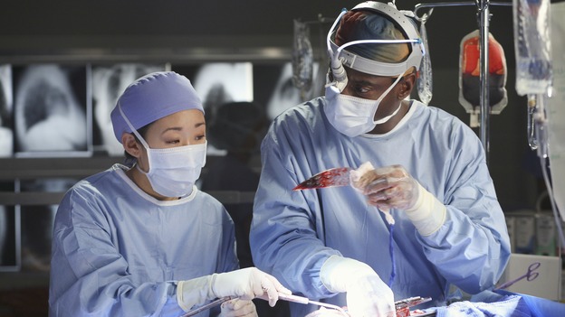 GREY'S ANATOMY - "From a Whisper to a Scream" - A traumatic car accident fills the ER, Cristina has a crisis of conscience about her deceptive teamwork with Burke, and Izzie pushes the boundaries of her probation, on "Grey's Anatomy," THURSDAY, NOVEMBER 23 (9:00-10:01 p.m., ET) on the ABC Television Network. (ABC/KAREN NEAL)SANDRA OH, ISAIAH WASHINGTON