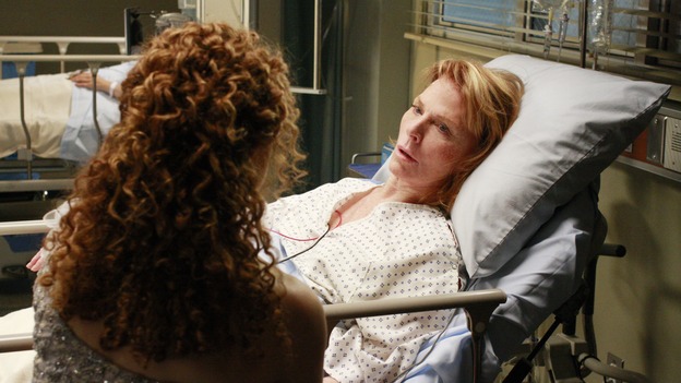 GREY'S ANATOMY - "Dream a Little Dream of Me" - On the two-hour season premiere of "Grey's Anatomy," Meredith and Derek learn that "happily ever after" isn't easy, a military doctor who brings in a trauma patient catches Cristina's eye, and the Chief and his staff reel at the news that Seattle Grace is no longer nationally ranked as a top-tier teaching hospital, on "Grey's Anatomy," THURSDAY, SEPTEMBER 25 (9:00-11:00 p.m., ET) on the ABC Television Network. (ABC/RON TOM)BERNADETTE PETERS, MARIETTE HARTLEY