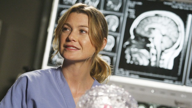 GREY'S ANATOMY - "The Becoming" - The nurses' objections to McSteamy's trysts lead to the instating of a new "date and tell" policy. Meanwhile news of Burke's latest career achievements force Cristina to face her feelings for her ex, Meredith and Derek admit a veteran soldier into their clinical trial, and Callie turns to Sloan in her time of need, on "Grey's Anatomy," THURSDAY, MAY 8 (9:00-10:02 p.m., ET) on the ABC Television Network. (ABC/VIVIAN ZINK)ELLEN POMPEO