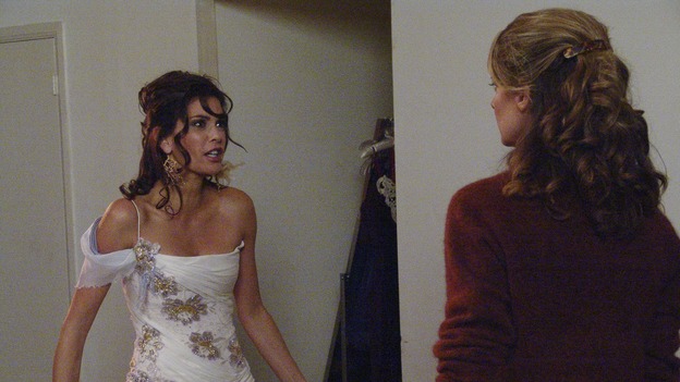 DESPERATE HOUSEWIVES - "Suspicious Minds" -- Looking to give her life a purpose, Gabrielle decides to organize a glamorous Halston fashion show for charity highlighting the ladies of Wisteria Lane. But Susan is less than charitable toward her friend when she discovers Gabrielle's shocking secret. Meanwhile, Lynette uses her business acumen to poach a nanny, and Bree decides to take Andrew's out-of-control behavior into her own hands, on "Desperate Housewives," SUNDAY, XXXXXXXX (9:00-10:00 p.m., ET) on the ABC Television Network. (ABC/DANNY FELD)TERI HATCHER, KATHRYN HARROLD