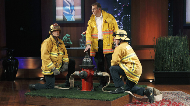 SHARK TANK -"Episode 204" -- Tempers flare when guest Shark Mark Cuban urges the entrepreneurs to stop negotiating with the other Sharks if they even want a chance to make a business deal with him. In this episode, a fireman from Arkansas brings an invention to the Shark Tank that could make millions and save lives; after creating an eco-friendly way to listen to music on the go, a duo from Chicago hope the Sharks will want to invest; a feisty, combative entrepreneur from Montclair, New Jersey seeks to cash in on the lucrative wedding business; and a man from Oklahoma hopes the Sharks will smell the money when he pitches his unique male-oriented brand of candles, on "Shark Tank," FRIDAY, MAY 6 (8:00-9:00 p.m., ET) on the ABC Television Network. (ABC/CRAIG SJODIN)JEFF STROOPE (HYCONN LLC.)