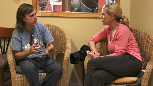 SECRET MILLIONAIRE - "Ali Brown, Venice, CA" -- "Secret Millionaire" is a hit one-hour alternative series that follows six of America's most successful business people as they spend a week in the country's poorest areas and ultimately gift deserving members of the community with hundreds of thousands of dollars of their own money. In the emotional Season Finale, entrepreneur and millionaire Ali Brown abandons her lavish lifestyle and luxurious California beachside home to live and volunteer among the homeless in the gritty surf town of Venice Beach, CA. While there, she will search her heart to find deserving people and causes that are making a real and lasting difference in their community, and ultimately will give away many thousands of dollars of her own wealth, on "Secret Millionaire," SUNDAY, APRIL 10 (8:00-9:00 p.m., ET) on The ABC Television Network. (ABC/BETH DUBBER)JOE CAMPBELL, ALI BROWN