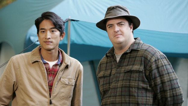GREY'S ANATOMY - "Where the Boys Are" - The men of Seattle Grace go on a camping trip together, Addison and Callie must team up to work on a patient, Meredith assists Sloan with a procedure unlike any she has experienced, and, suspicious of her recent actions at the hospital, Bailey confronts Cristina, on "Grey's Anatomy," THURSDAY, NOVEMBER 9 (9:00-10:01 p.m., ET) on the ABC Television Network. (ABC/CRAIG SJODIN)JACK YANG, STEVEN W. BAILEY