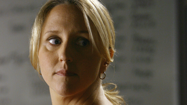 GREY'S ANATOMY - "Haunt You Every Day" - It's Halloween, and the day is full of surprises for the doctors of Seattle Grace - Alex receives an unexpected and welcome visit from his former patient, Ava/Rebecca, Meredith is convinced that her mother's ashes are haunting her, Cristina is snubbed by a surgeon she admires, and Callie announces George and Izzie's affair to their fellow doctors, on "Grey's Anatomy," THURSDAY, OCTOBER 25 (9:00-10:02 p.m., ET) on the ABC Television Network. (ABC/SCOTT GARFIELD)BROOKE SMITH