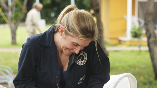 LOST - "Namaste" - When some old friends drop in unannounced, Sawyer is forced to further perpetuate his lie in order to protect them, on "Lost," WEDNESDAY, MARCH 18 (9:00-10:02 p.m., ET) on the ABC Television Network. (ABC/MARIO PEREZ)ELIZABETH MITCHELL, REIKO AYLESWORTH
