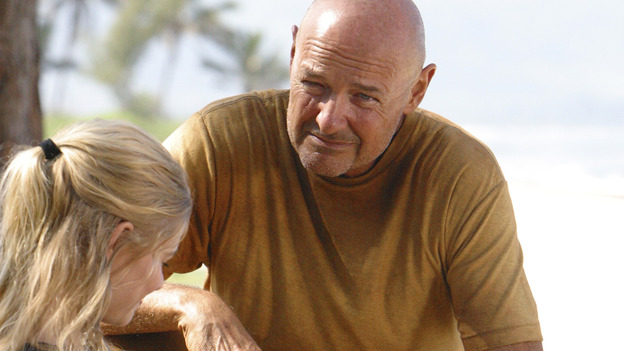 102302_7822 -- LOST - "Numbers" - When Hurley becomes obsessed with the French woman and heads into the jungle to find her, Jack, Sayid and Charlie have no choice but to follow. Meanwhile, Locke asks Claire to help build a mysterious item, on "Lost," WEDNESDAY, MARCH 2 (8:00-9:03 p.m., ET), on the ABC Television Network. (ABC/MARIO PEREZ) EMILIE DE RAVIN, TERRY O'QUINN