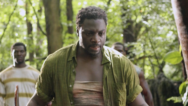 LOST - "The Cost of Living" - A delirious Eko wrestles with demons from his past, while Locke and some of the other castaways head back to The Pearl -- one of the Dharma Initiative's island stations -- hoping to find a computer that they can use to locate Jack, Kate and Sawyer. Meanwhile, Jack doesn't know whom to trust when two of "The Others" seem at odds with one another, on "Lost," WEDNESDAY, NOVEMBER 1 (9:00-10:01 p.m., ET), on the ABC Television Network. (ABC/MARIO PEREZ)ADEWALE AKINNUOYE-AGBAJE 