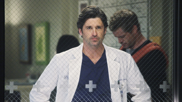 GREY'S ANATOMY - "I Will Survive" - Personal and work pressures are adding up and have Meredith visibly on edge, Owen conducts formal interviews for the Chief Resident position, Cristina grows increasingly defiant, Alex and Lucy's undefined relationship gets tested, and Jackson suddenly backs out of the Webber's diabetes trial, on "Grey's Anatomy," THURSDAY, MAY 12 (9:00-10:01 p.m., ET) on the ABC Television Network. (ABC/DANNY FELD)PATRICK DEMPSEY, ERIC DANE